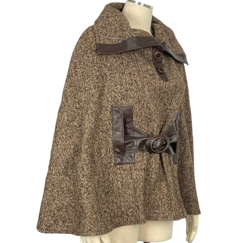 Mackage wool leather poncho cape - Picture 3 of 11